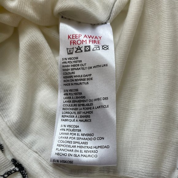 Urban Outfitters BDG Sheer Off White Exposed Black Seams Long Sleeve Crop Shirt - Picture 8 of 11